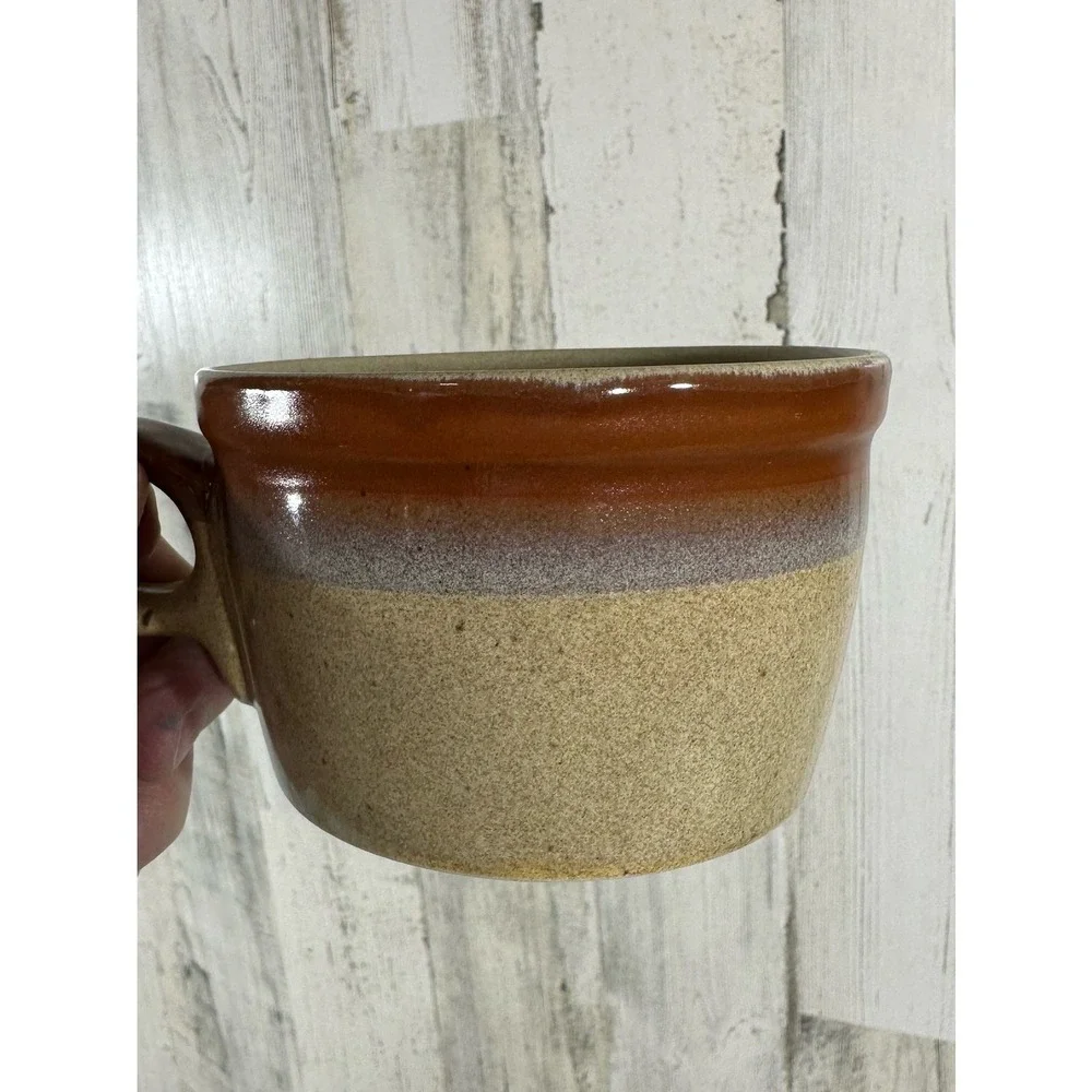 Mikasa Potters Art Ben Seibel Country Oak Cup and Saucer‎ Set of 2 Tan Brown MCM